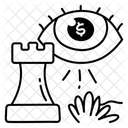 Strategic Monitoring Strategic Analysis Chess Queen Icon