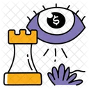 Strategic Monitoring Strategic Analysis Chess Queen Icon