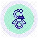 Strategic Partnership Line Icon Icon