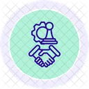 Strategic Partnership Line Icon Icon