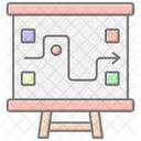 Strategic Plan Lineal Color Icon Icon