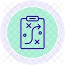 Strategic Planner Line Icon Icon