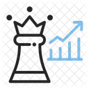 Strategic Planning Chess Queen Growth Icon
