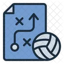 Strategie Volleyball Plan Icon