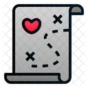 Karte Schatz Liebe Icon