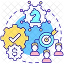 Strategie Teamarbeit Finanzen Symbol