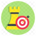 Strategie Cible Strategie Dobjectif Planification Cible Icon