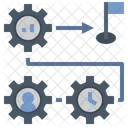 Strategie Plan Prozess Symbol