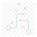 Strategique Graphique Chemin Icône