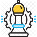 Strategische Taktische Strategische Laufer Intelligenz Corporate Schachbrett Herausforderung Spiel Symbol