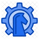 Strategy Gear Horse Icon