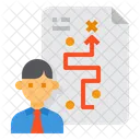 Businessman Manager Plan Icon