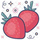 Strawberries Healthy Food Organic Fruit Icon