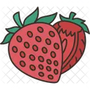 Strawberries Ripe Juicy Icône