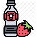 Yogurt Bottle Strawberries Icon