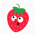Character Strawberry Surprised Icon