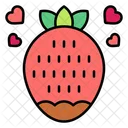 Strawberry Fruit Heart Icon