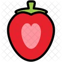 Strawberry Half Fruit Icon
