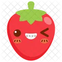 Strawberry Fruit Face Icon