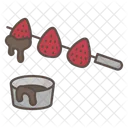 Strawberry Skewer Chocolate Icon
