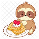 Strawberry Bread Dessert Breakfast Icon