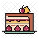 Strawberry Cake Cake Sweet Icon