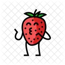 Strawberry Character Fruit Face Icon