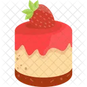 Strawberry Cake Creamy Icon