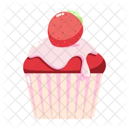 Strawberry cupcake  Icon