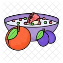 Lemons Berries Healthy Breakfast Icon