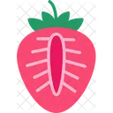 Strawberry Cut Strawberry Vegetable Icon