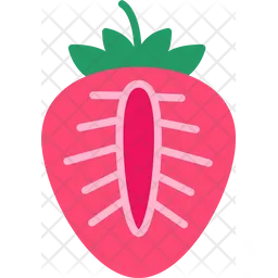 Strawberry Cut  Icon