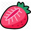 Strawberry Half Cut Strawberry Fruit Icon