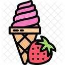 Strawberry Ice Cream Strawberry Ice Cream Icon