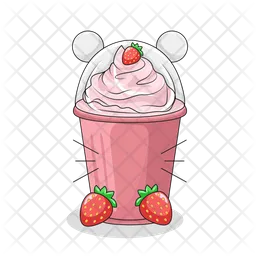 Strawberry ice cream  Icon