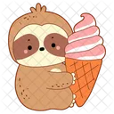 Strawberry Ice Cream Cone Creamy Icon