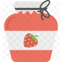 딸기 잼 병 아이콘