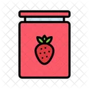 Strawberry Jam Jar Icon