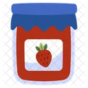 Strawberry Jam Bottle Marmalade Jam Jar Icône