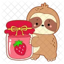 Strawberry Jam Breakfast Lunch Icon