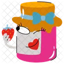 Strawberry Jam Jam Jar Food Icon