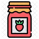 Jam Strawberry Jar Icon