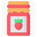 Jam Strawberry Jar Icon
