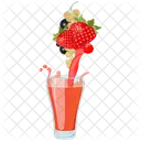 Strawberry Juice Fruit Juice Juice Glass Icon
