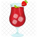 Strawberry Juice Slice Icon