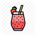 Strawberry Juice Water Smoothie Icon