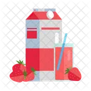 Juice Strawberry Glass Icon