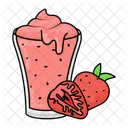 Milk Strawberry Shake Icon
