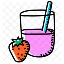 Strawberry Smoothie Strawberry Shake Milkshake Icon