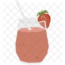 Strawberry Smoothie Detox Beverage Icon